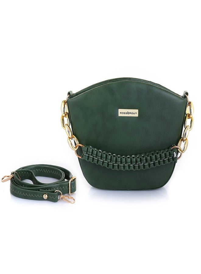 Ross Brown Modish Sling Bag for Women/Girls (Green) - Image 4